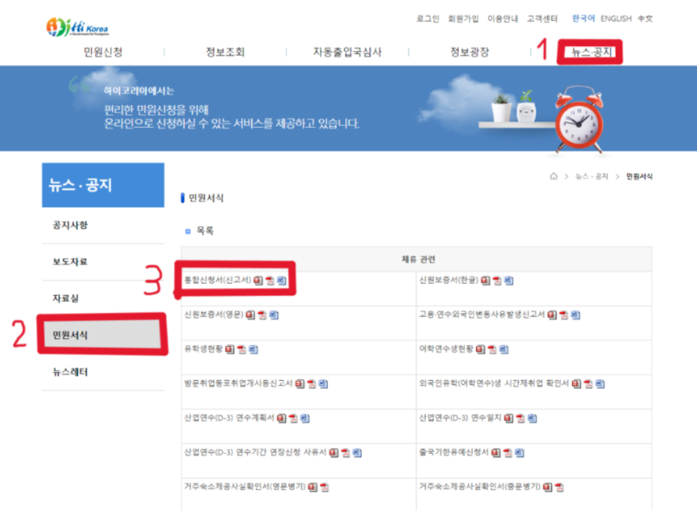 F6ビザ延長 統合申請書ダウンロード