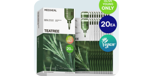 メディヒールティーツリーマスクの実物写真｜ゆらぎ肌向け鎮静シートマスク
