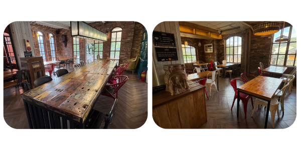 安国にあるクイーンズベーカリー＆カフェの外観｜子連れでもゆっくりできる大型カフェ